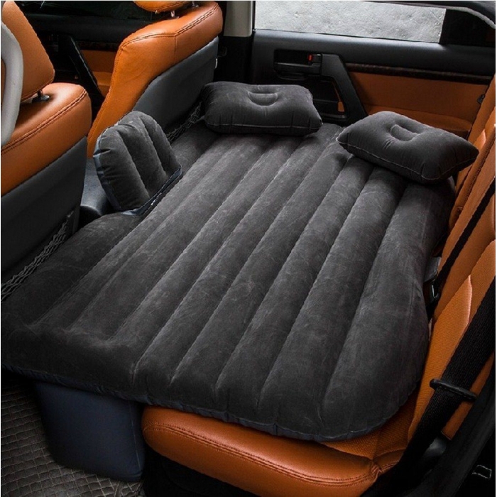 Travel Inflatable Car Bed Sofa Mattress With Two Air Bed Pillows, Car